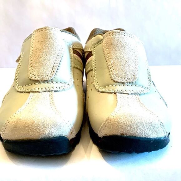 BEIGE WITH BROWN STRIPE VELCRO CLOSURE LB S-6 - Picture 4 of 6